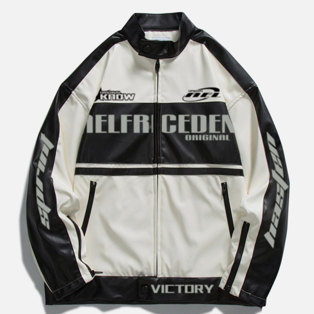 Alfric Eden Women's Patchwork Motorcycle  Jacket